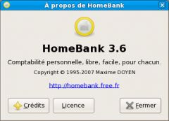 HomeBank à propos 3.6